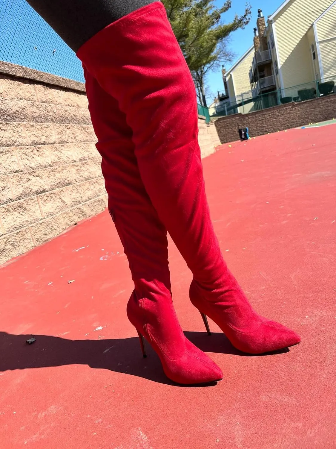 Anne Michelle Dedicate 48M Womens Elastane Pointy Toe Stiletto Boots