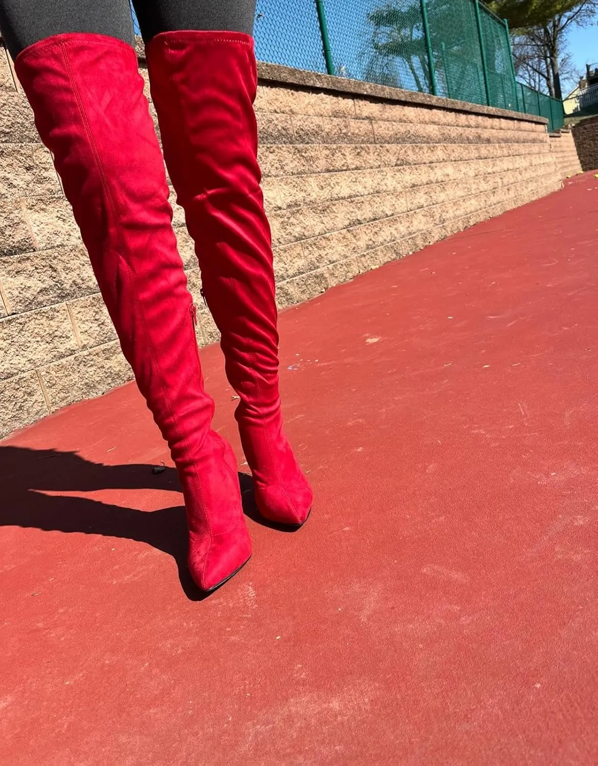 Anne Michelle Dedicate 48M Womens Elastane Pointy Toe Stiletto Boots