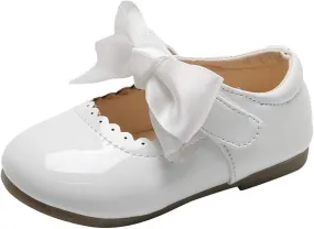 Baby Flower Girl Dress Shoes Patent Bow Mary Jane Ballet Flats Wedding Party School Shoes Toddler Church Shoes