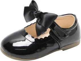 Baby Flower Girl Dress Shoes Patent Bow Mary Jane Ballet Flats Wedding Party School Shoes Toddler Church Shoes