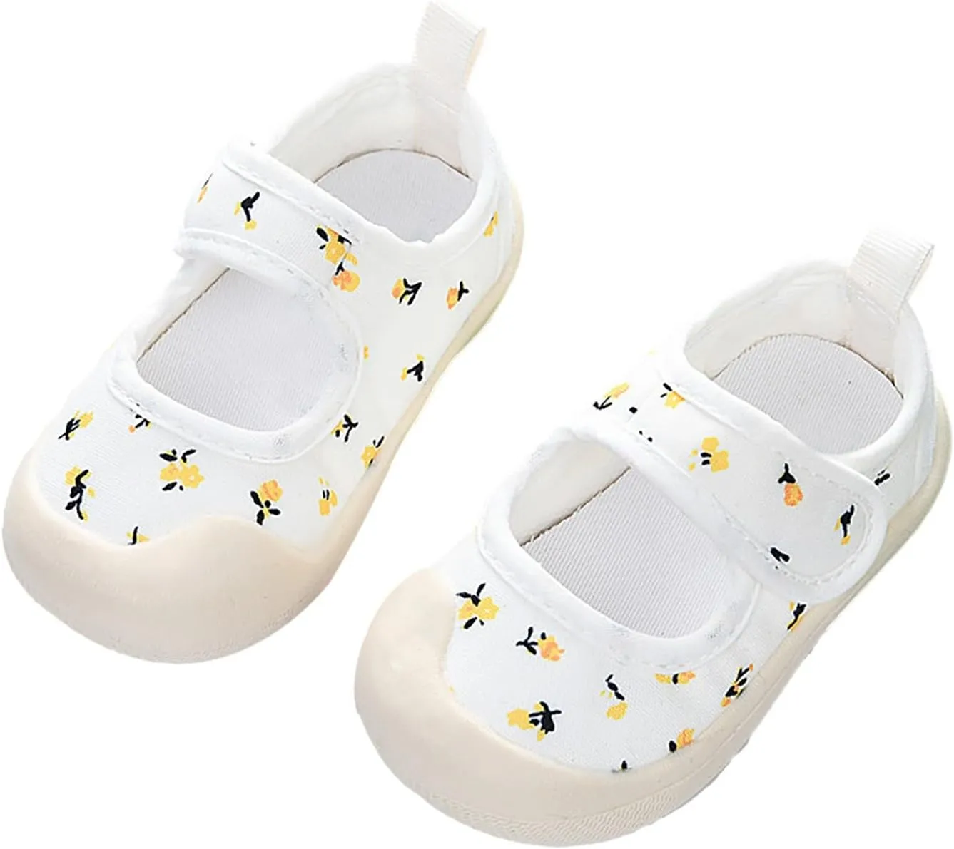 Baby Girl Canvas Sneakers Toddler Girl Mary Jane Flats Non-Slip Casual School Uniform Loafers Dress Shoes