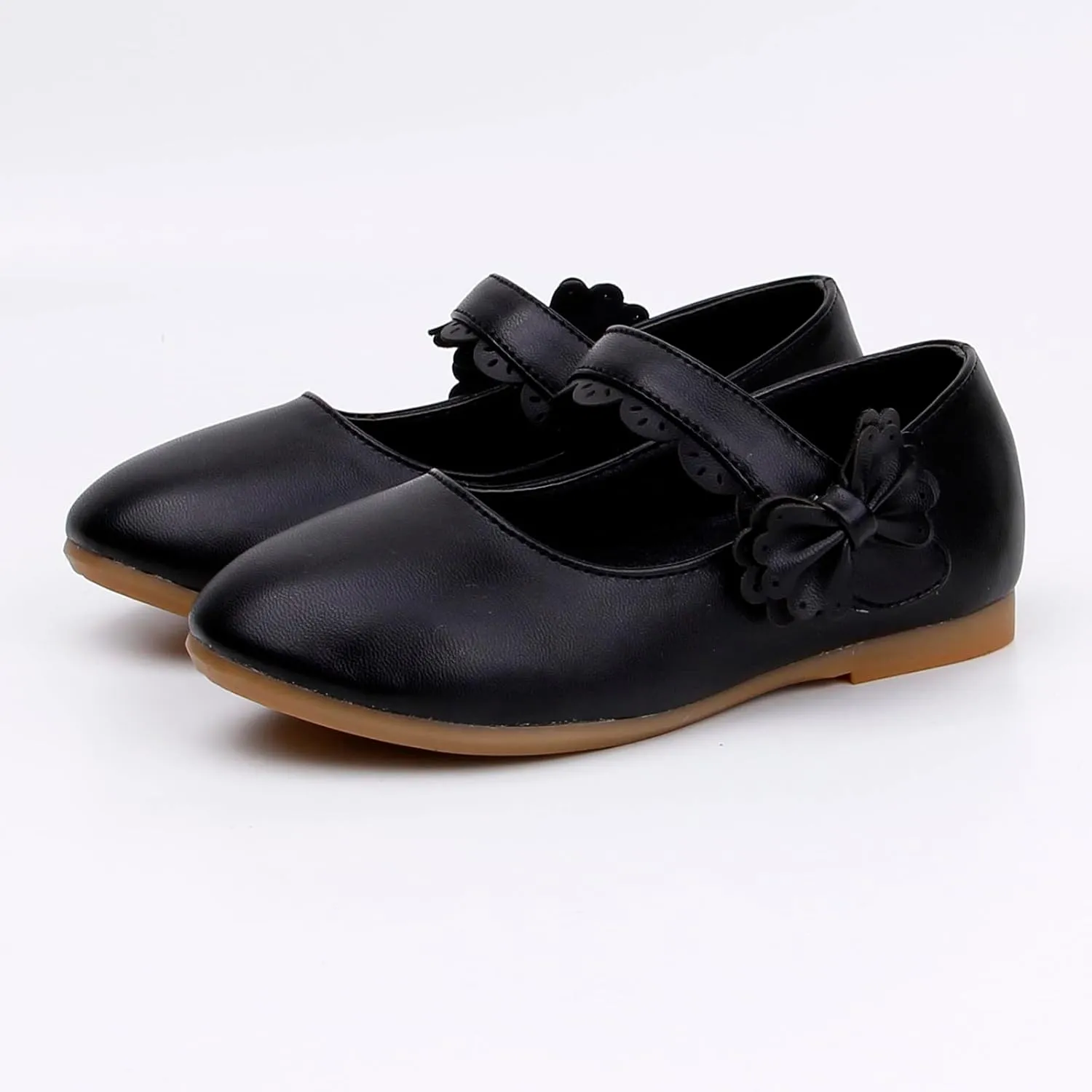 Baby Girls Dress Shoes Flower Girl Kids Mary Jane Ballet Flats Bow Wedding School Party Communion Shoes