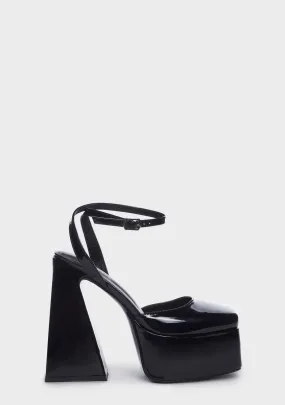 Black Clementine Block Heels