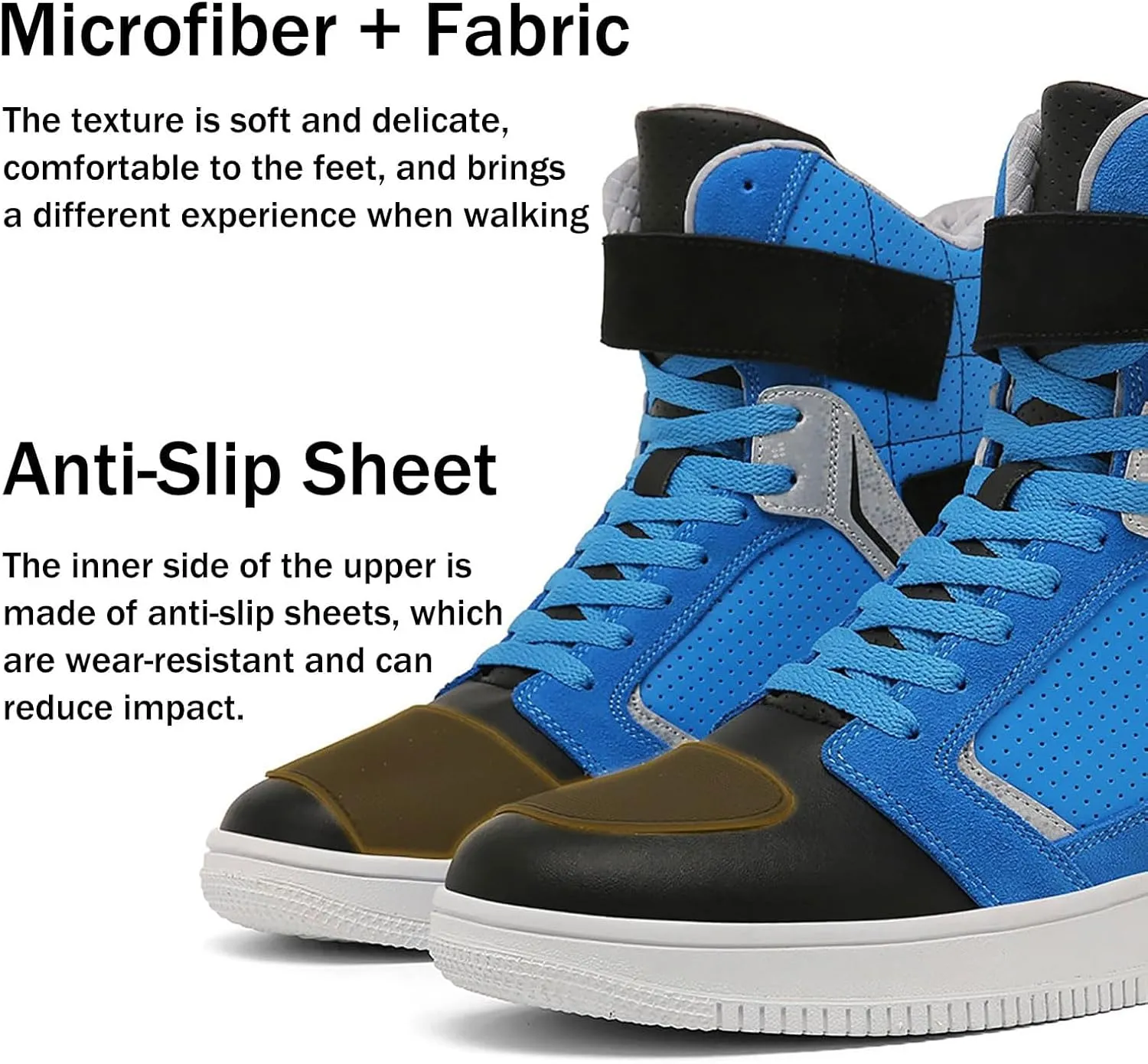 High-Top Motorcycle Cycling Shoes - Dirt Bike Cycling Shoes Boots with Gear Shift Pad, Waterproof/Anti-Slip Rubber Sole, for All Seasons Outdoor Hiking
