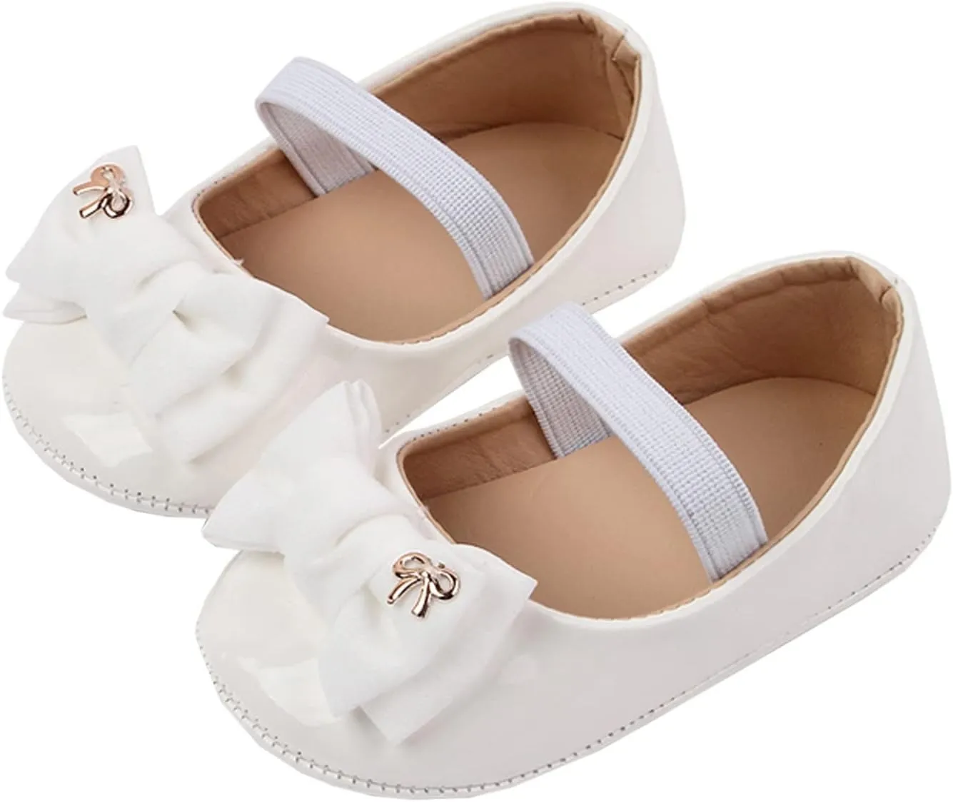 Infant Baby Girl Mary Jane Dress Shoes Ballet Flats for Toddler Kid Wedding Party School Shoes Bowknot Shoes