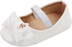 Infant Baby Girl Mary Jane Dress Shoes Ballet Flats for Toddler Kid Wedding Party School Shoes Bowknot Shoes