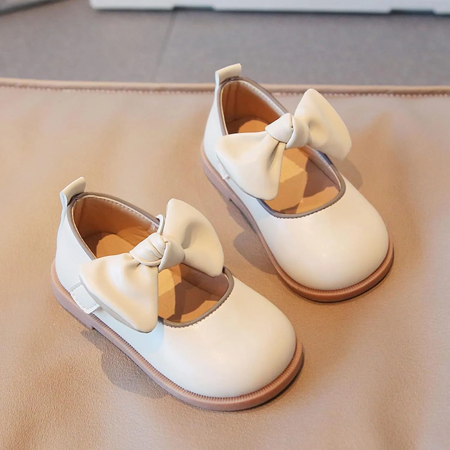 IWIHMIV Toddler Girl Dress Shoes Kids Platform School Mary Jane Shoes Casual Comfortable Non Slip Walking Shoes