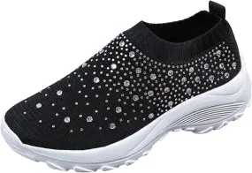 Orthopedic Comfortable Walking Shoes for Women Slip On Sneakers with Arch Support Casual Loafers Plantar Fasciitis Relief Foot Heel Pain Diabetic