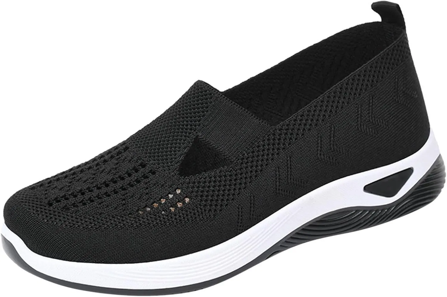 Orthopedic Walking Shoes for Diabetic Women Slip On Sneakers with Arch Support Comfortable Casual Loafers Plantar Fasciitis Foot Heel Pain Relief