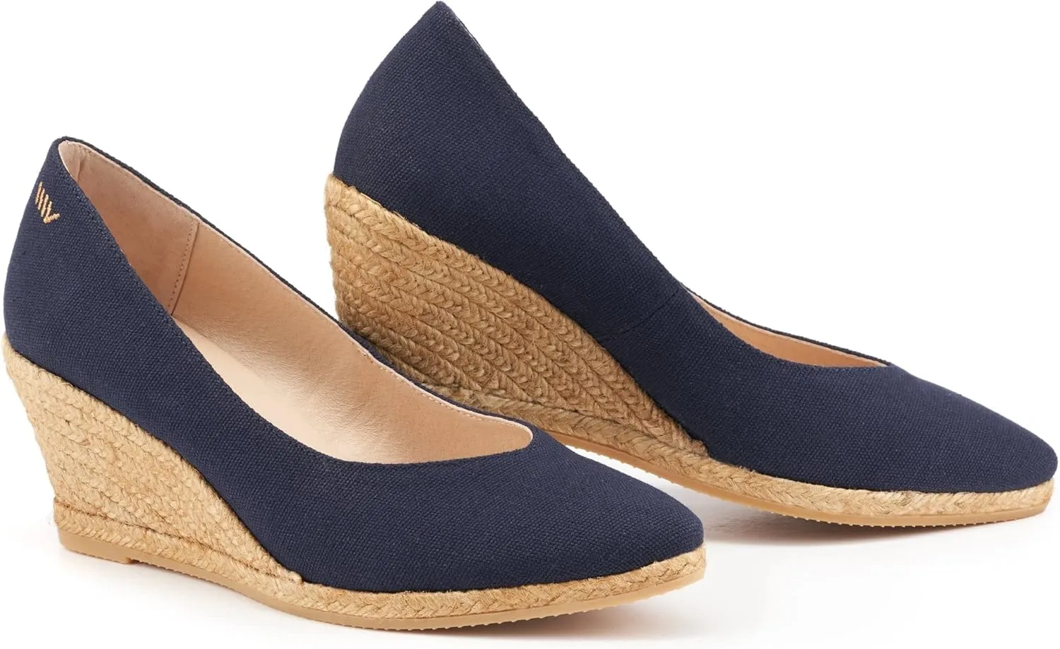 VISCATA Roses Espadrille Canvas Wedges Spain Handmade 2  Heel Woman Wedge Pumps with Organic Cotton Canvas and 100% Natural Jute Midsole for All Occasions: Casual, Work, Party