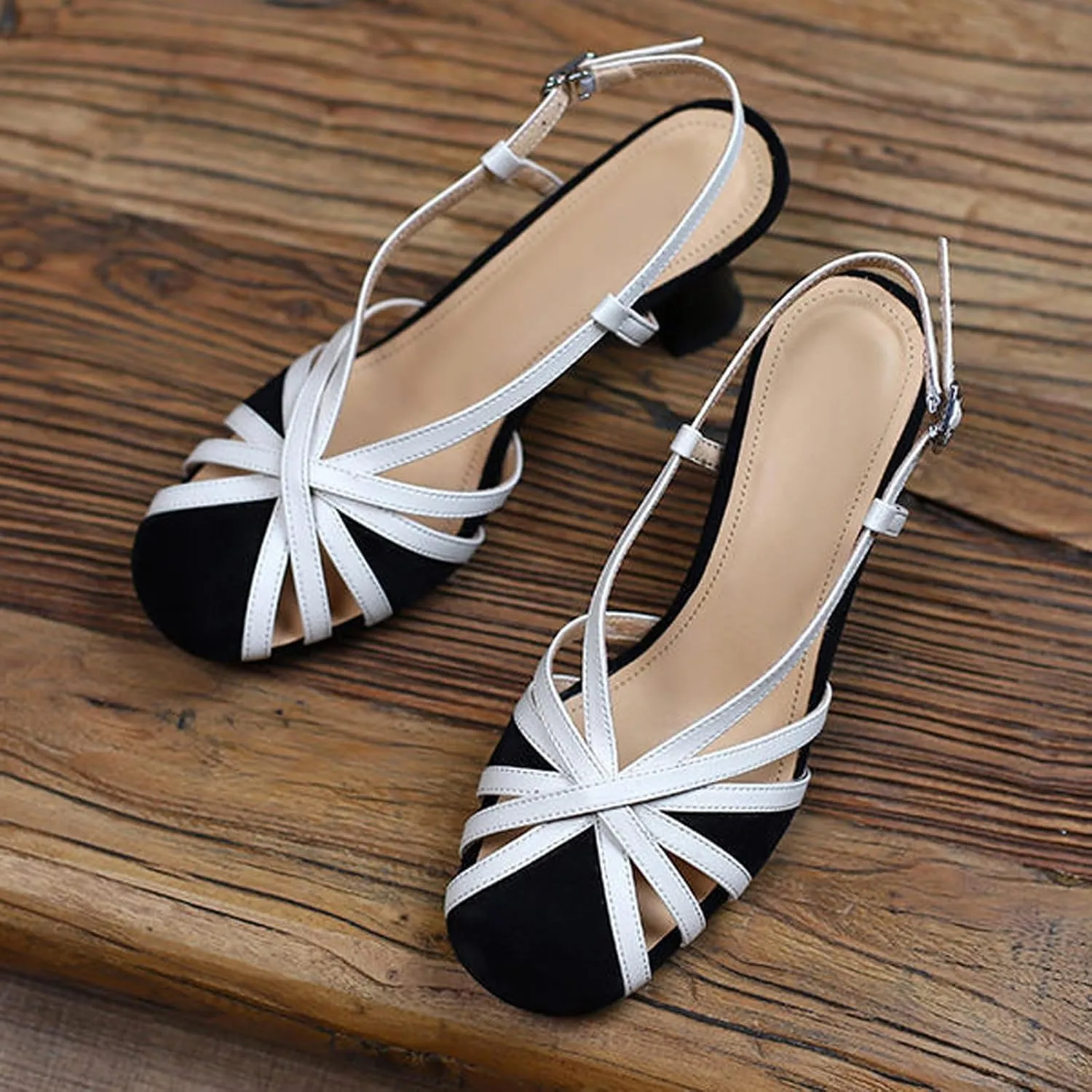 Womens Block Heel Sandals Open Toe Chunky Heel Sandals for Women Ankle Strap Sandals Comfort Strappy Sandals